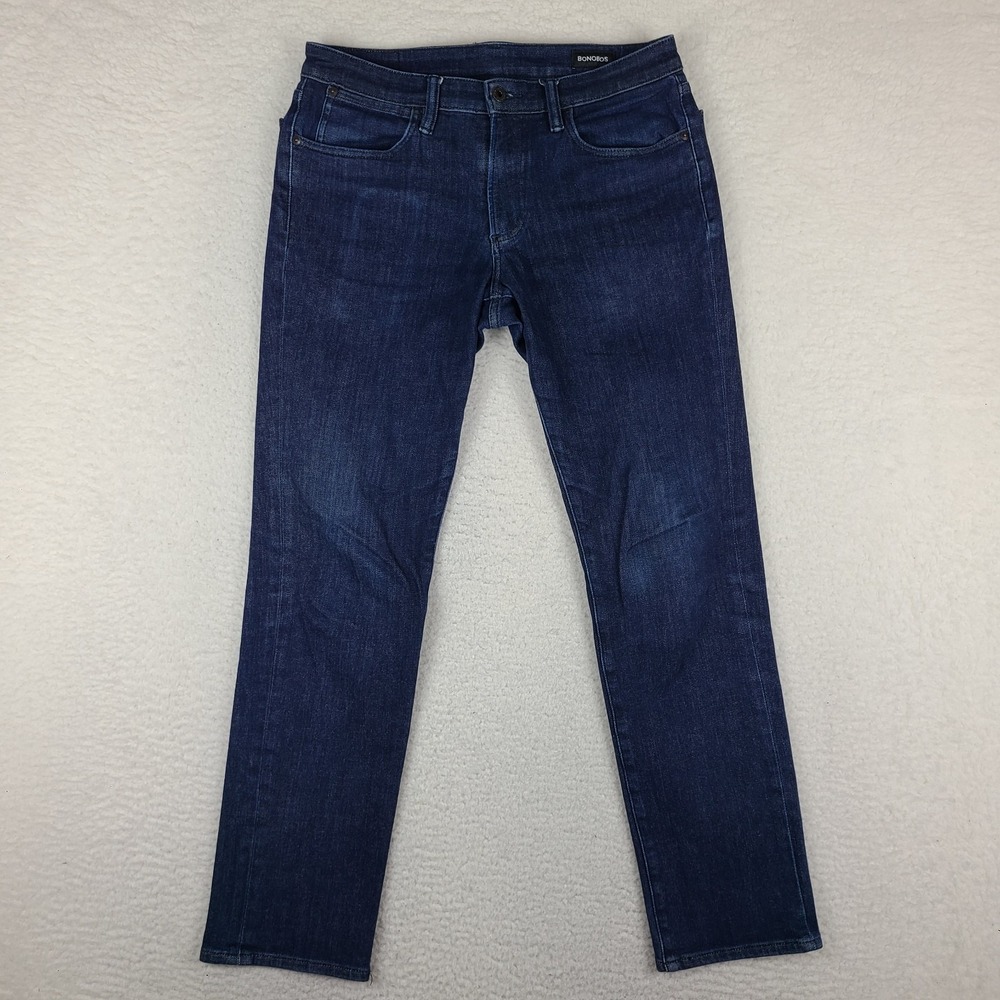 BONOBOS Jeans Mens 32x32 Blue Slim Fit Dark Wash Denim